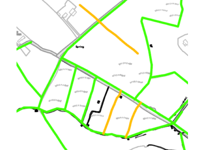 Outline of surviving historic field layout, Clones, Co. Monaghan - Louise M Harrington